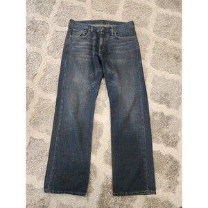 Levis 569 Jeans Mens 34x34 Loose Straight Fit Dark Blue Denim Faded Baggy Y2K